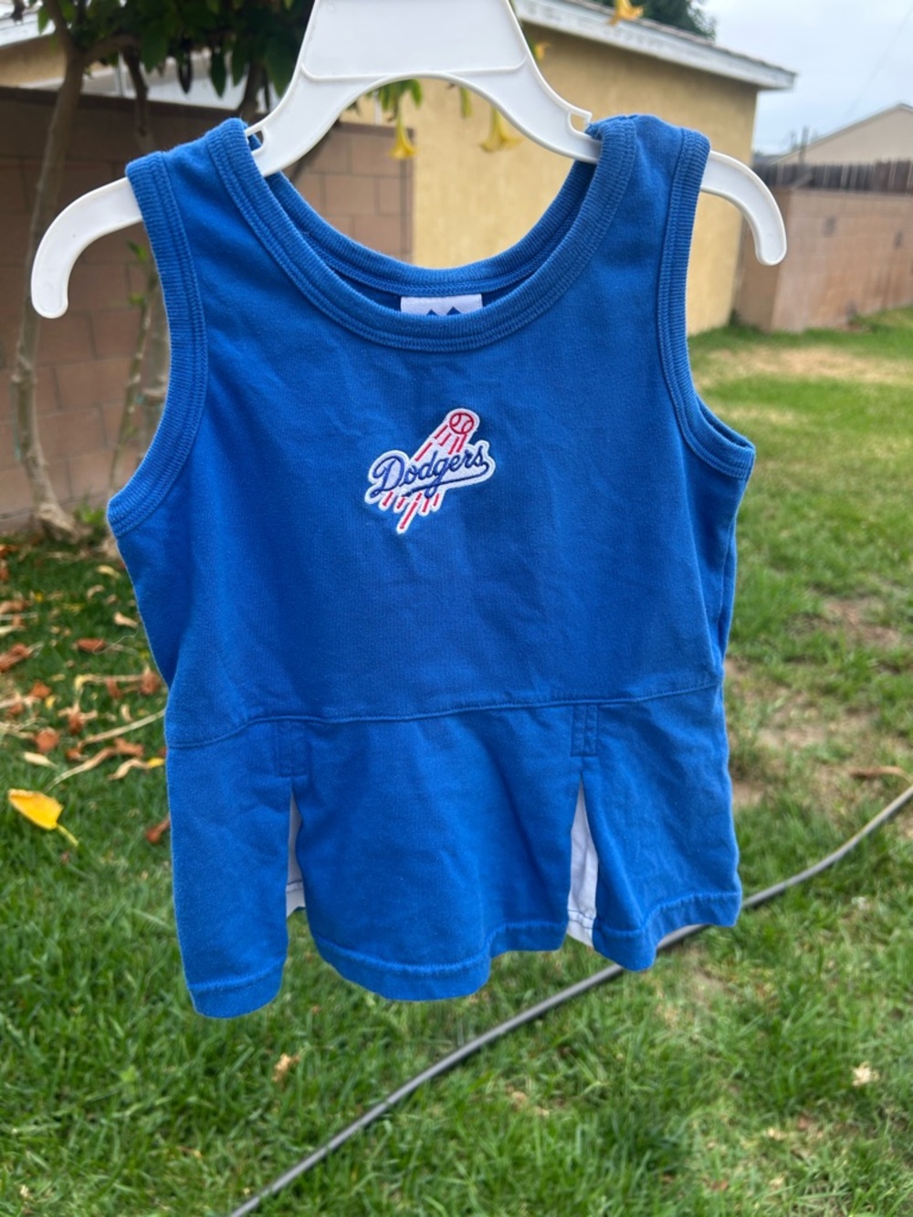 Majestic Royal Blue Dodgers Logo Girls' Tank Top